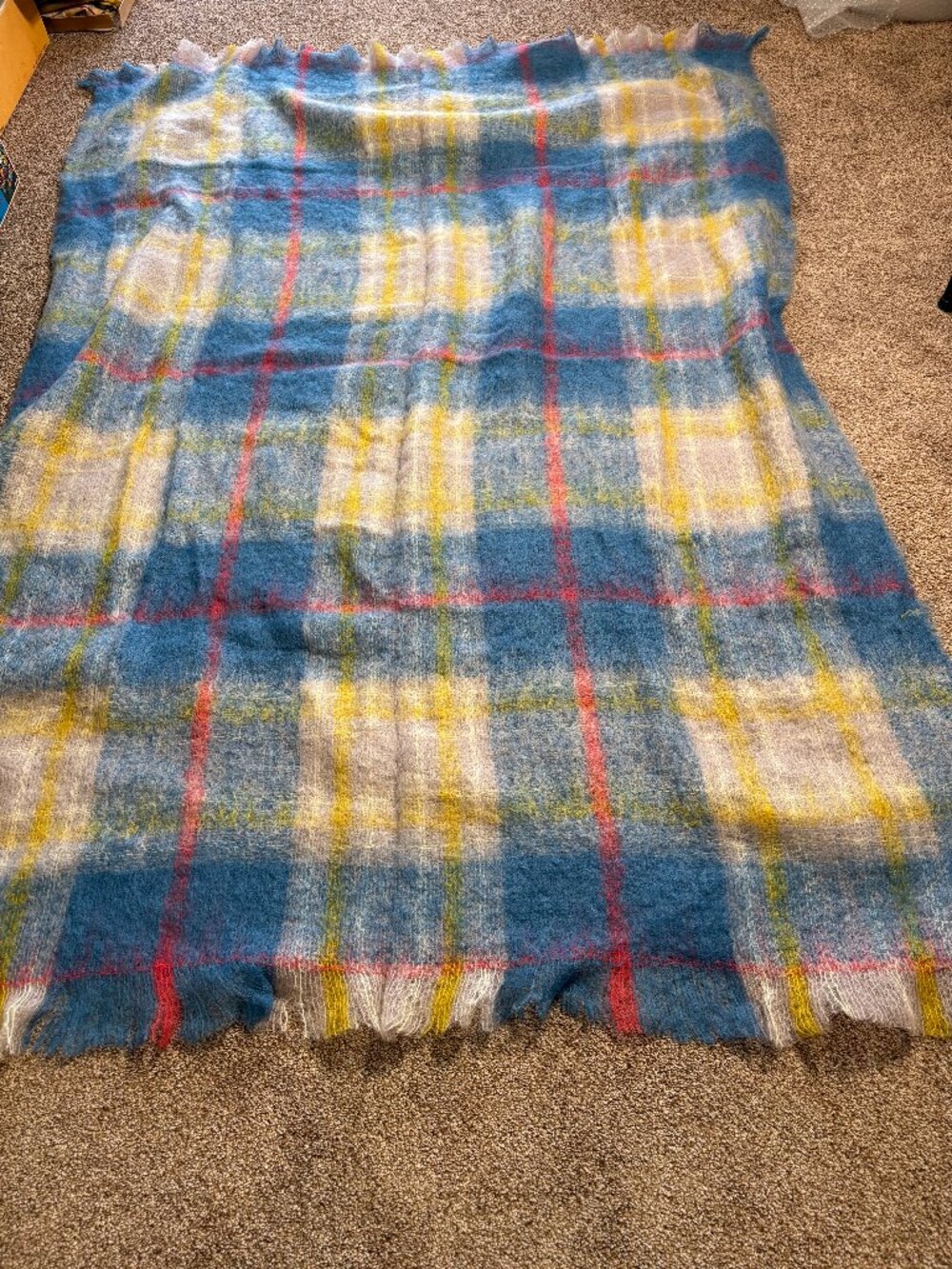 Heather Brae MOHAIR Throw Blanket. Cottage/Cabincore